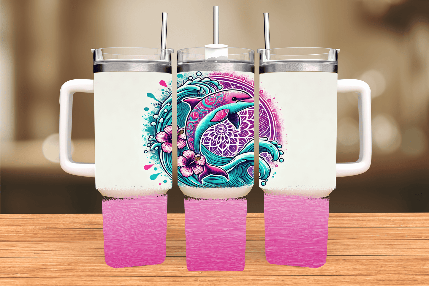 "Dolphin pink"