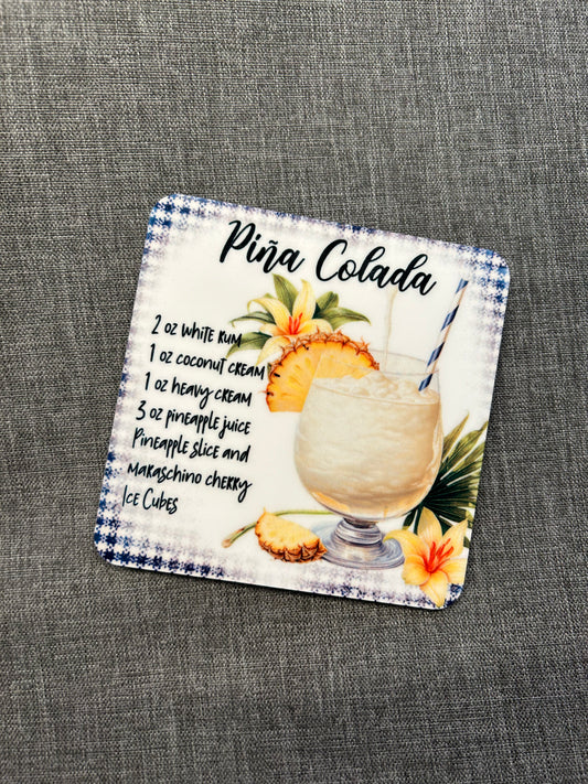 Tassen/Glasuntersetzer sublimiert "Pina Colada"